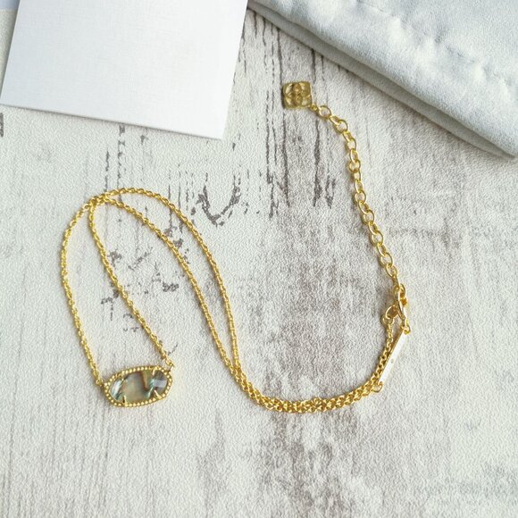 Kendra Scott Gold Abalone Shell Necklace - Elisa - Picture 4 of 4